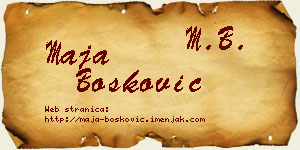 Maja Bošković vizit kartica
